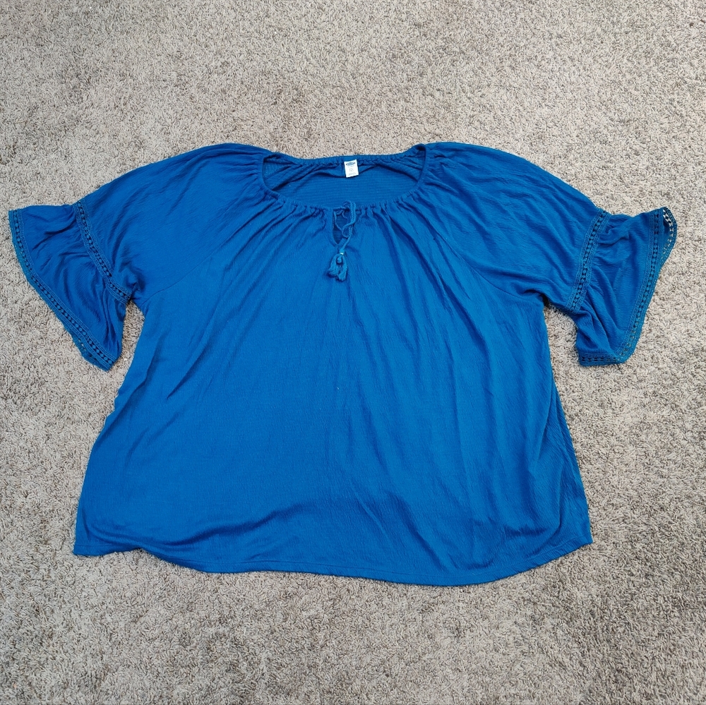 Old Navy Blue Flowy Blouse